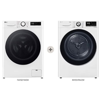 Front view of LG 11 KG Çamaşır Makinesi ve 10 KG Dual Iverter Isı Pompalı Kurutma Makinesi Birlikte Alımlarında İndirim RH10A.F4Y5